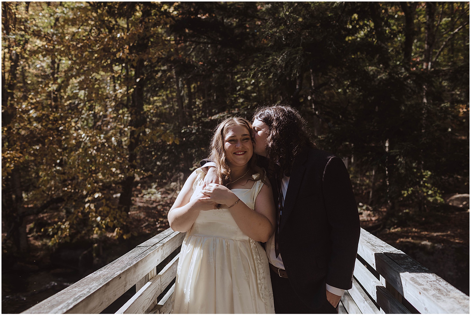 Bride and groom embracing at their Wisconsin wedding