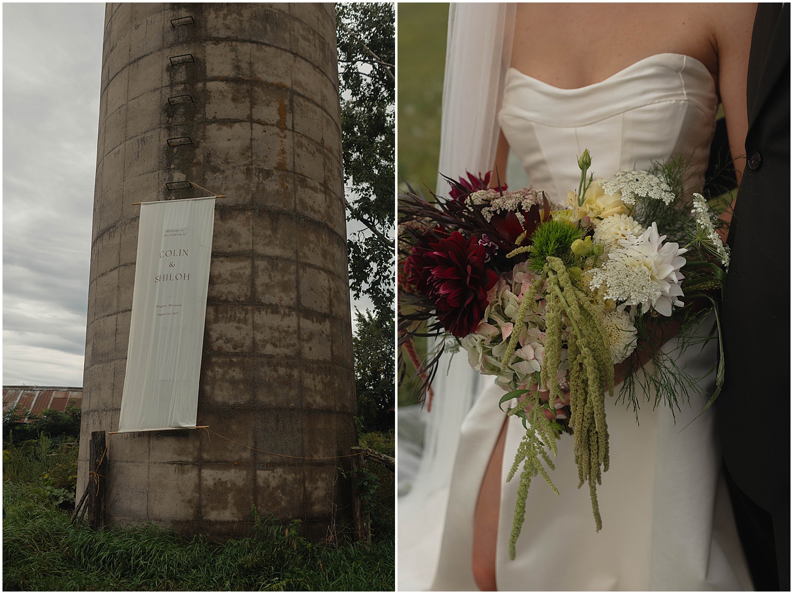 Bride at her backyard wedding in WI
