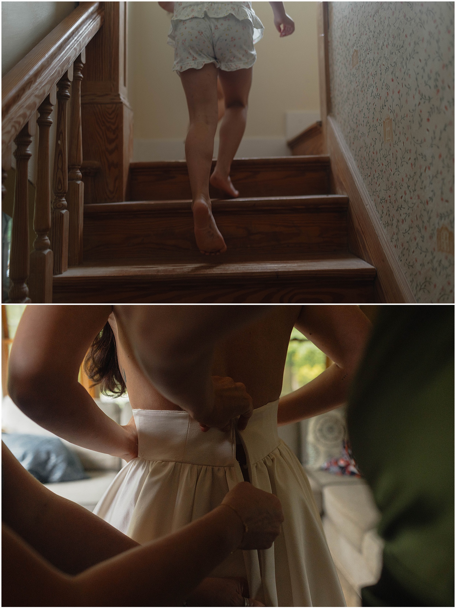 Bride getting ready for her wedding in Wisconsin