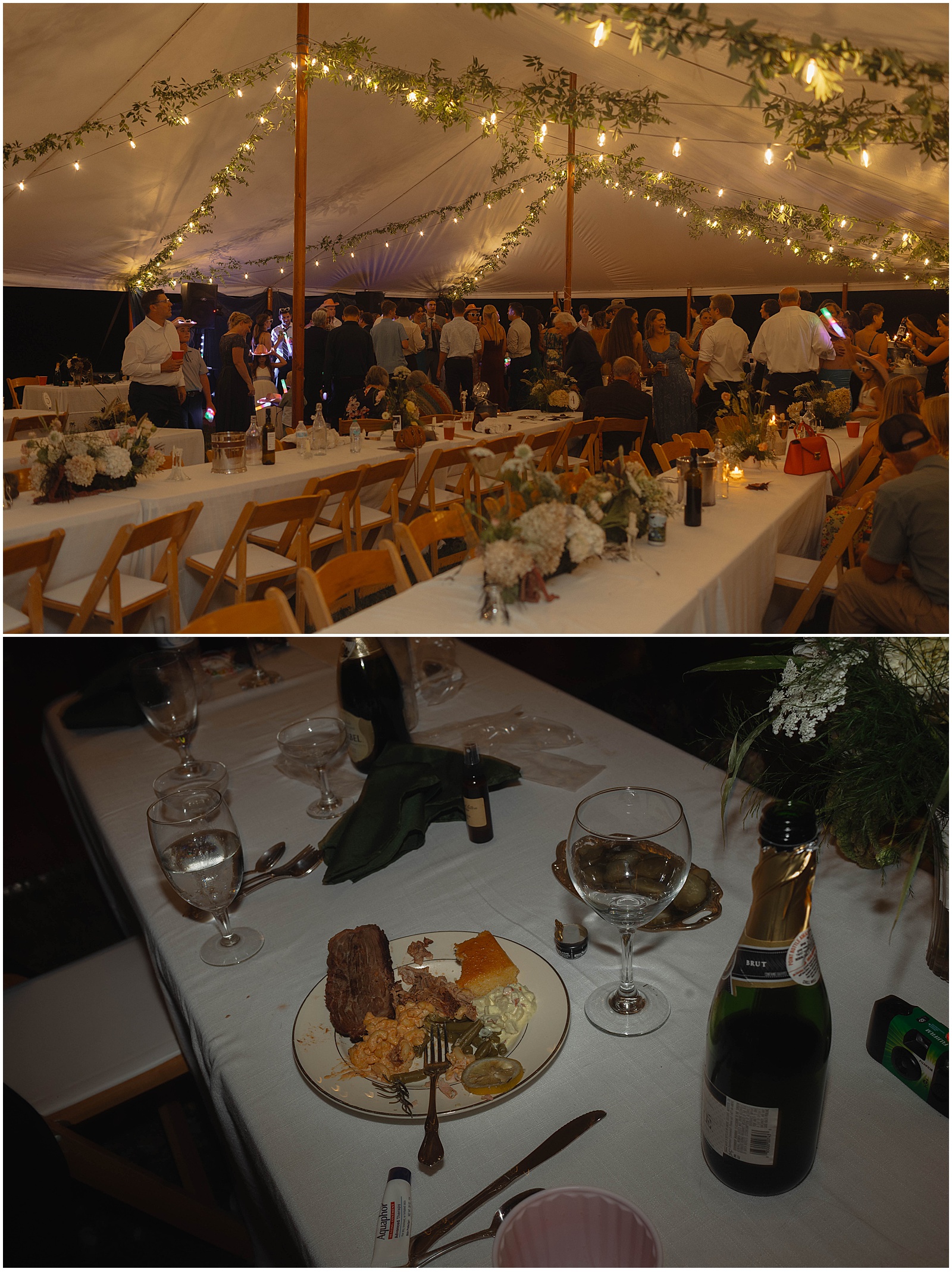 A backyard tent wedding in WI