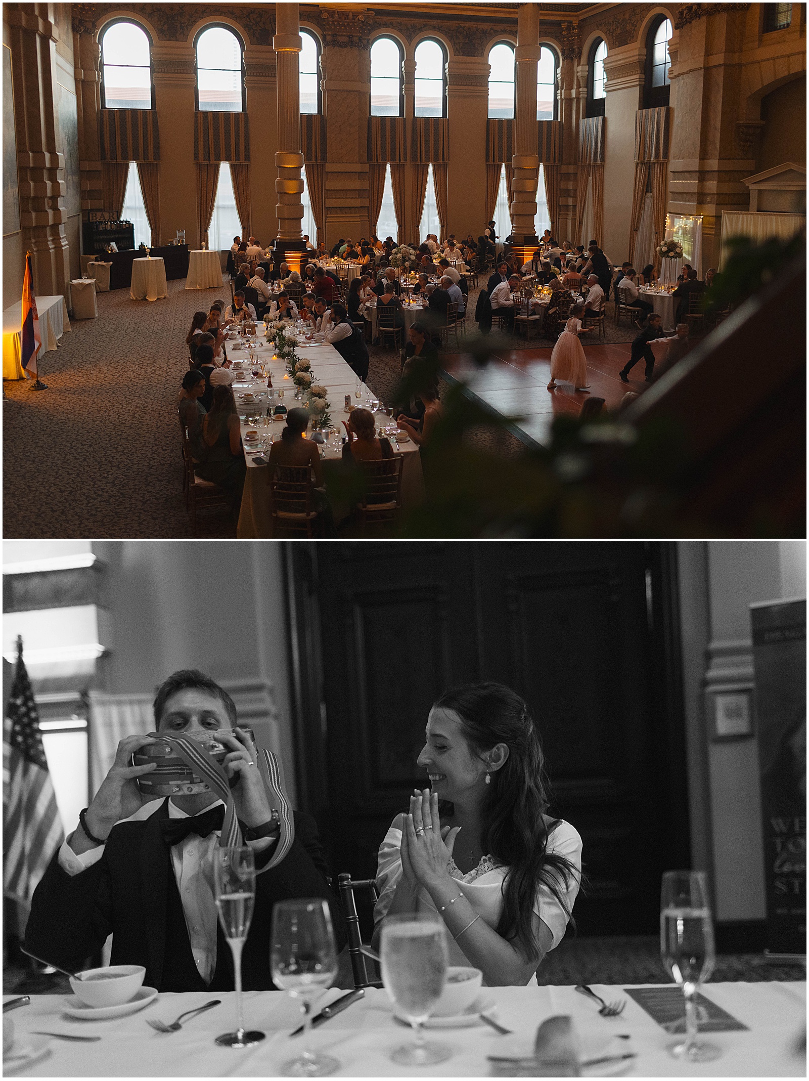 A wedding reception at the Grain Exchange Milwaukee