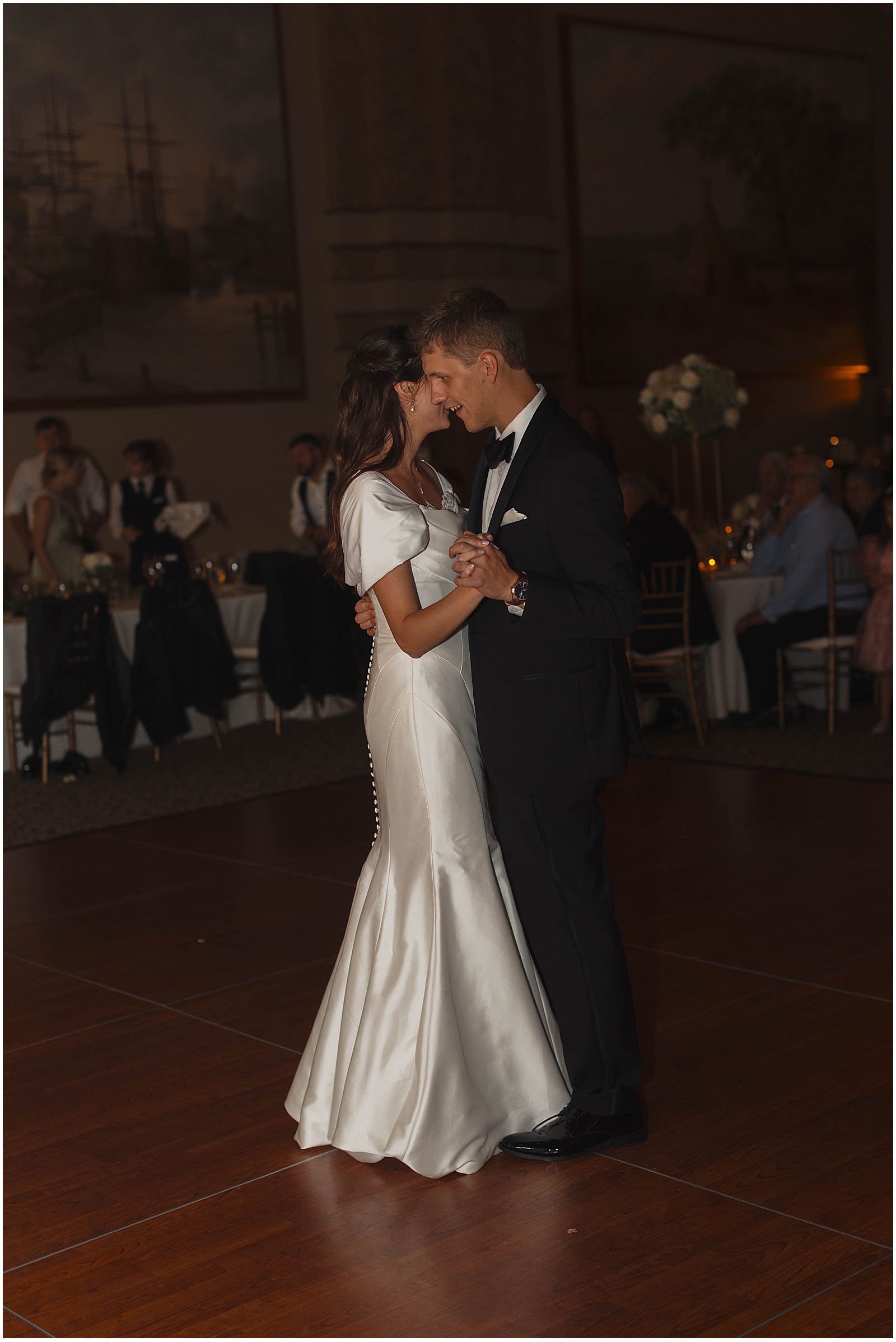 Bride and groom first dance at the Grain Exchange in Milwaukee, WI
